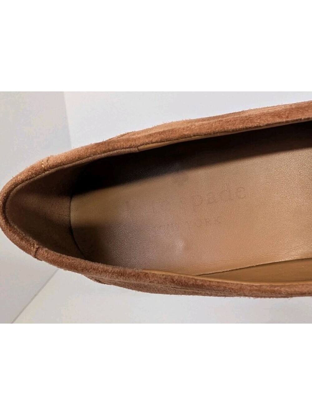 Kate Spade New York Berkeley Tassel Loafers Brown Suede & Gold-Tone Studs Sz6.5B - Picture 7 of 13